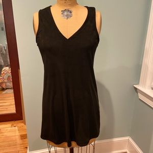 Black suede dress